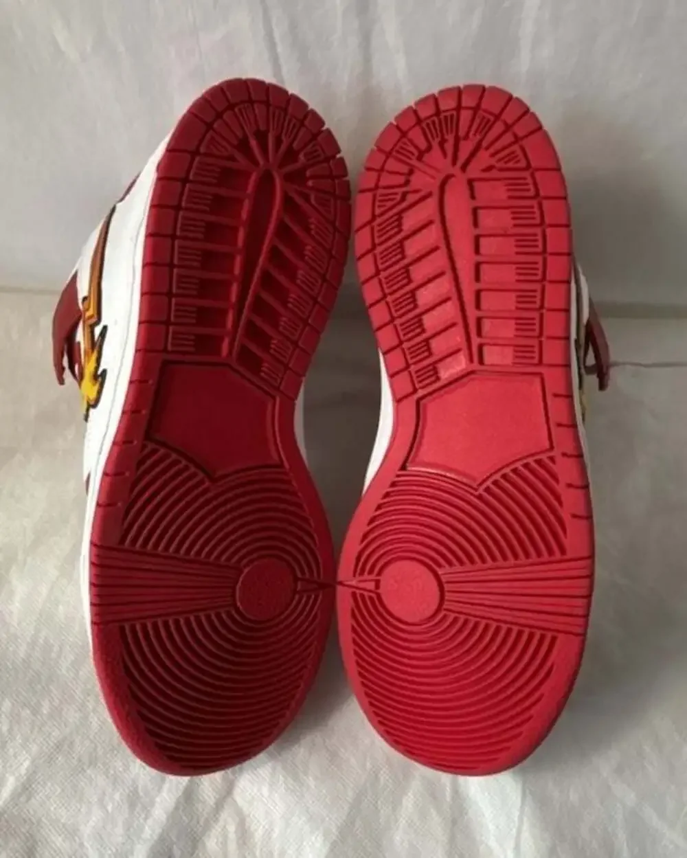 Secryt Death High Top Sneakers Red and‎ White SIZE 7, New Condition